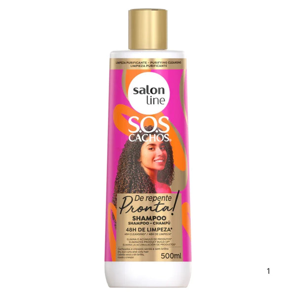 Salon Line – Champú para cabello rizado de limpieza profunda 500 ml