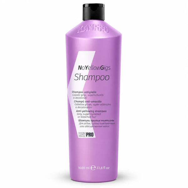 KayPro – Champú Antiamarillo No Yellow Gigs para Cabellos Rubios y Grises 1000 ml