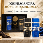 Lattafa – Estuche de Perfumes para Hombre Asad + Asad Zanzibar 2 x 100 ml
