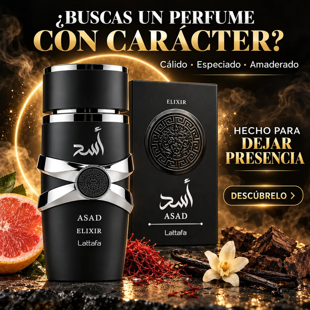 Lattafa – Perfume Árabe para Hombre Asad Elixir de Larga Duración 100 ml + Atomizador 5 ml