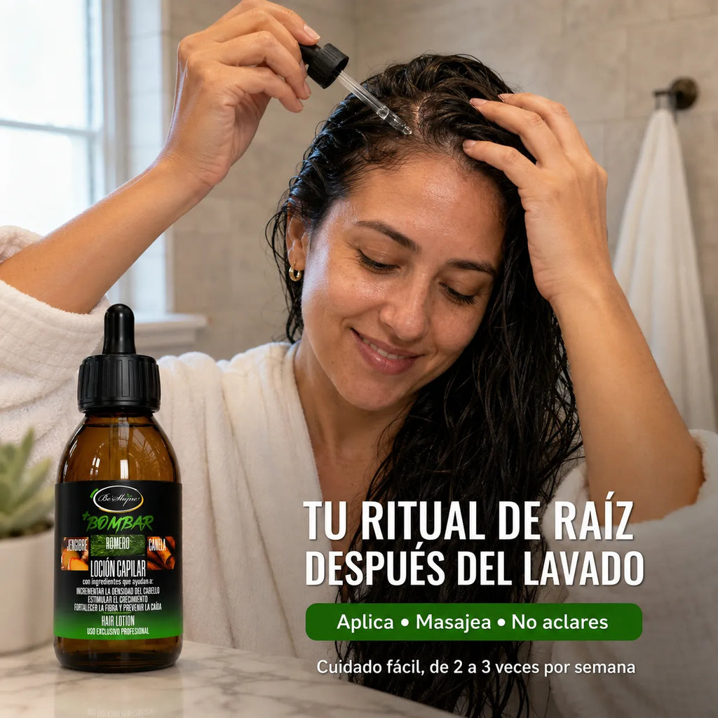 Be'Shyne +Bombar – Loción capilar sin aclarado con extractos botánicos 125 ml