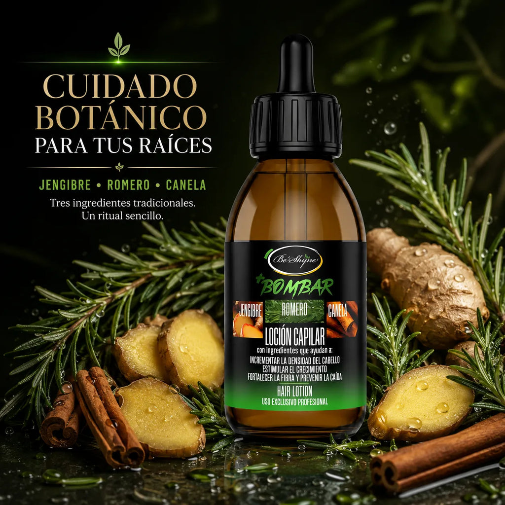 Be'Shyne +Bombar – Loción capilar sin aclarado con extractos botánicos 125 ml