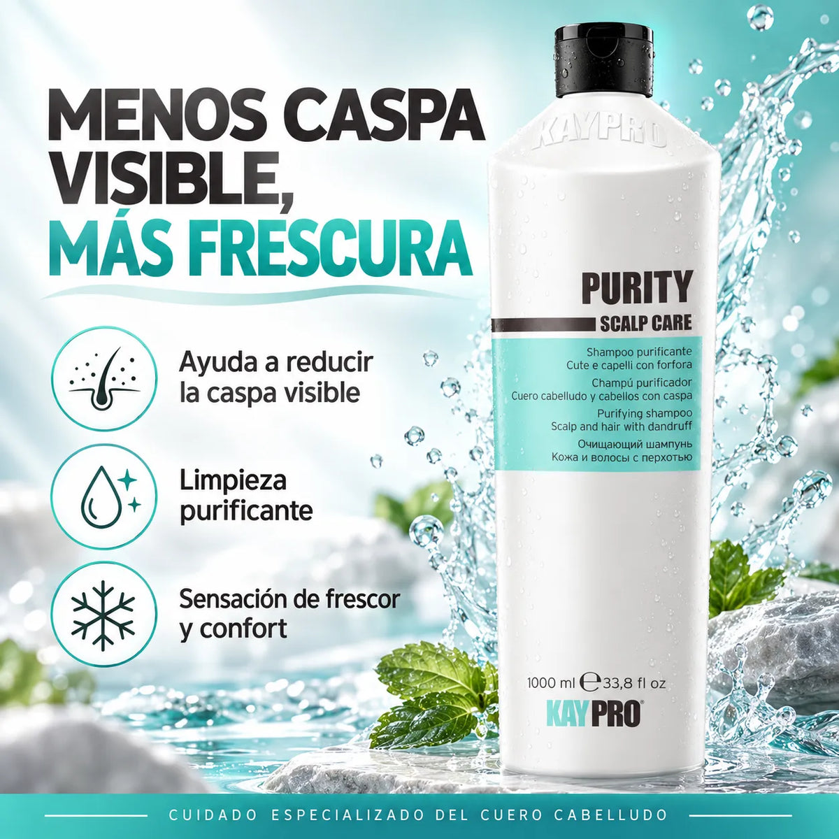 KAYPRO – Champú Anticaspa Purity Purificante 1000 ml