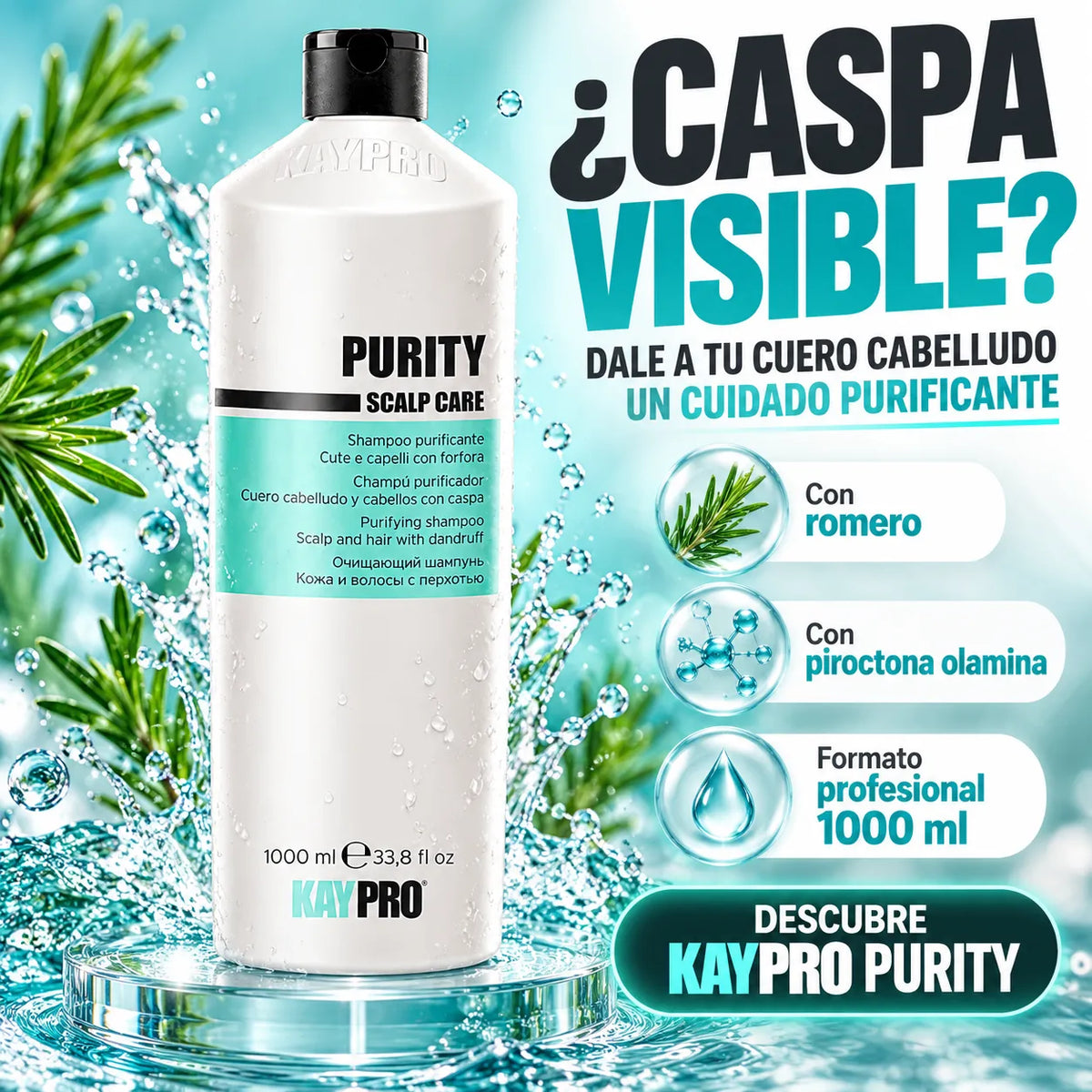 KAYPRO – Champú Anticaspa Purity Purificante 1000 ml