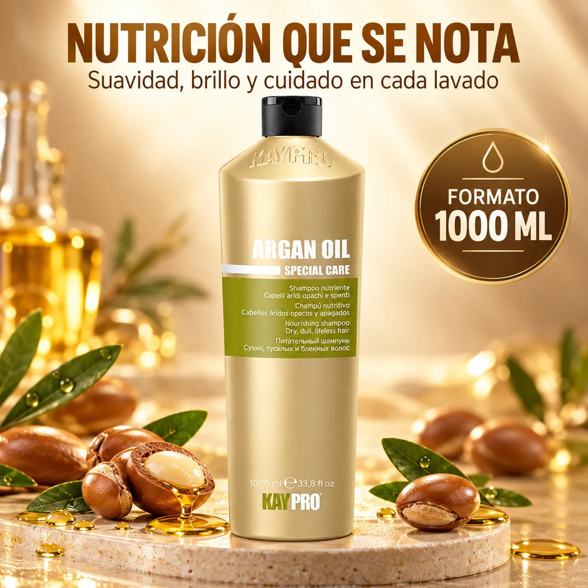 Kaypro Special Care – Champú con Aceite de Argán Nutritivo 1000 ml