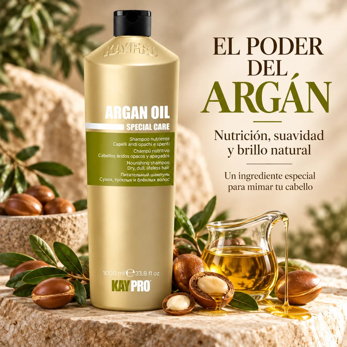 Kaypro Special Care – Champú con Aceite de Argán Nutritivo 1000 ml