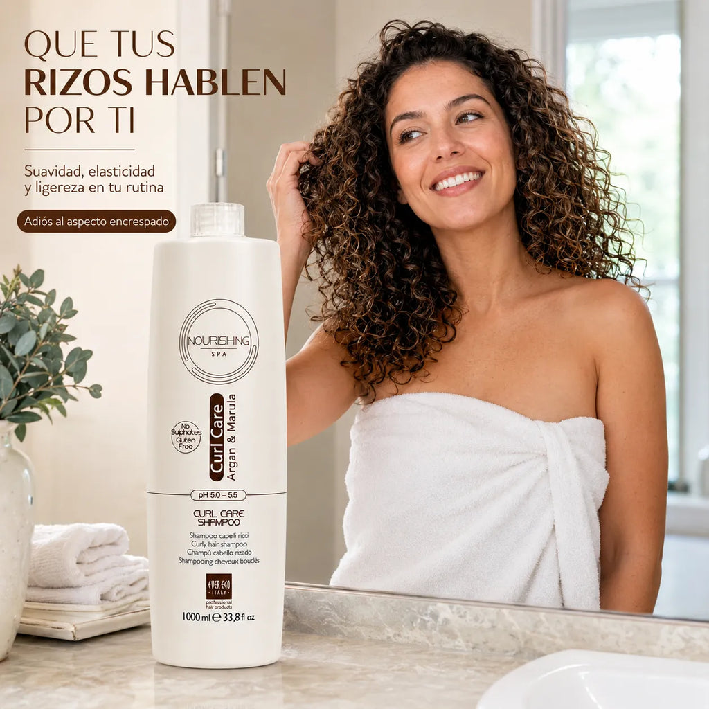 Ever Ego Italy – Champú para Cabello Rizado Antiencrespamiento 1000 ml