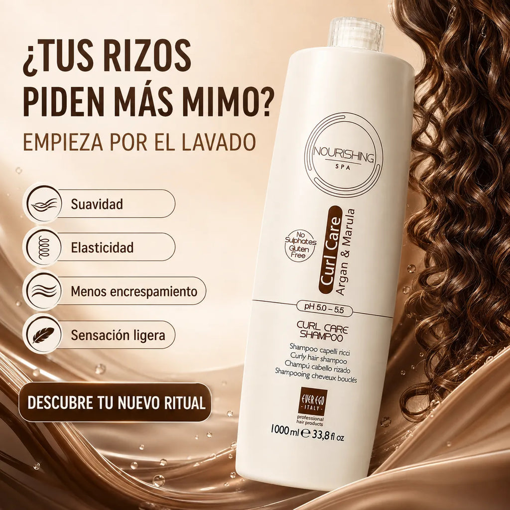 Ever Ego Italy – Champú para Cabello Rizado Antiencrespamiento 1000 ml
