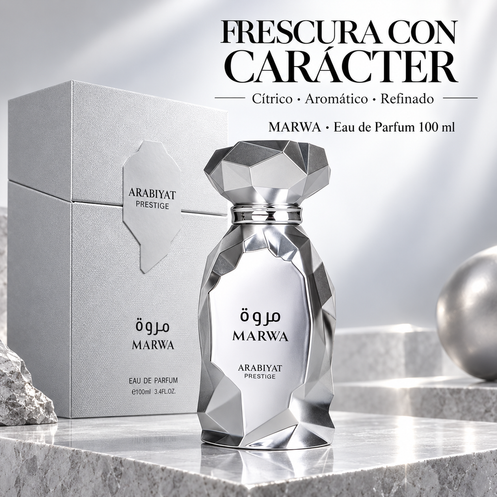 Arabiyat Prestige – Perfume Árabe para Hombre Marwa Fresco y Cítrico 100 ml