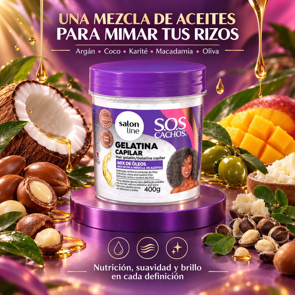 Salon Line – Gelatina para Cabello Rizado con Definición y Control del Frizz 400 g