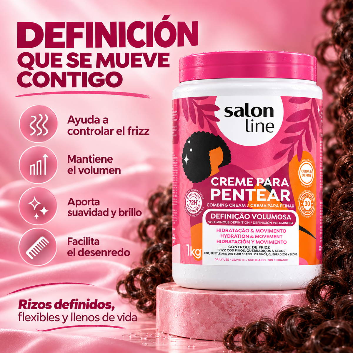 Salon Line – Crema para Peinar Rizos para Definición y Volumen 1 kg