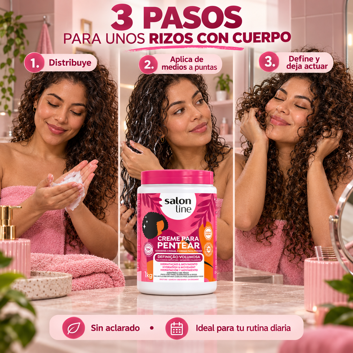Salon Line – Crema para Peinar Rizos para Definición y Volumen 1 kg