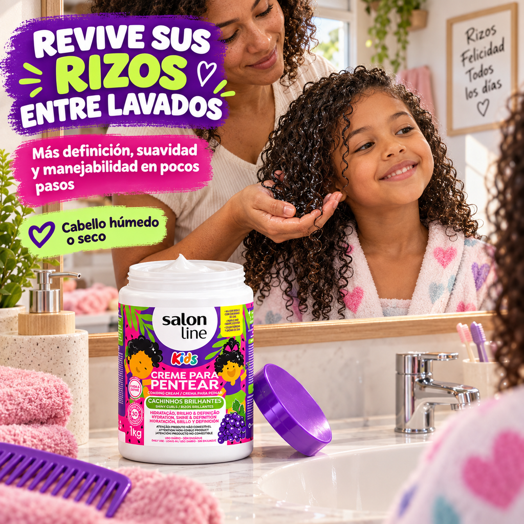 Salon Line – Crema para Peinar Rizos Infantiles con Hidratación y Definición 1 kg
