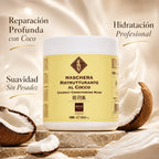 Ever Ego Italy - Mascarilla Reestructurante de Coco Nutrición, Suavidad y Volumen sin Engrasar | 1000/300 ml