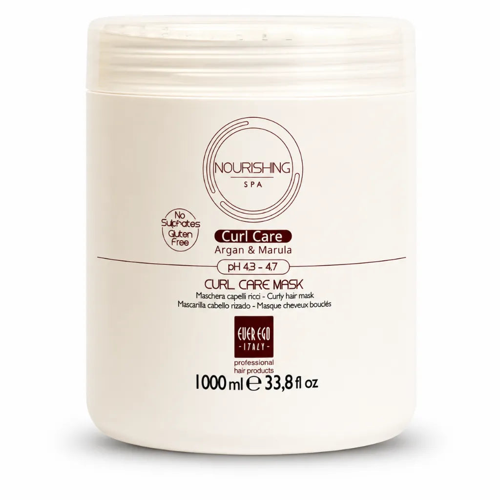Ever Ego Italy – Mascarilla para Cabello Rizado Nutritiva y Antiencrespamiento 1000 ml