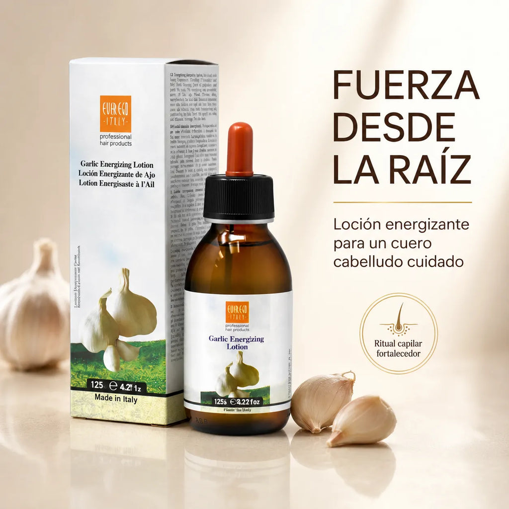 Ever Ego Italy – Loción Capilar Energizante de Ajo Fortalecedora para Cuero Cabelludo 125 ml