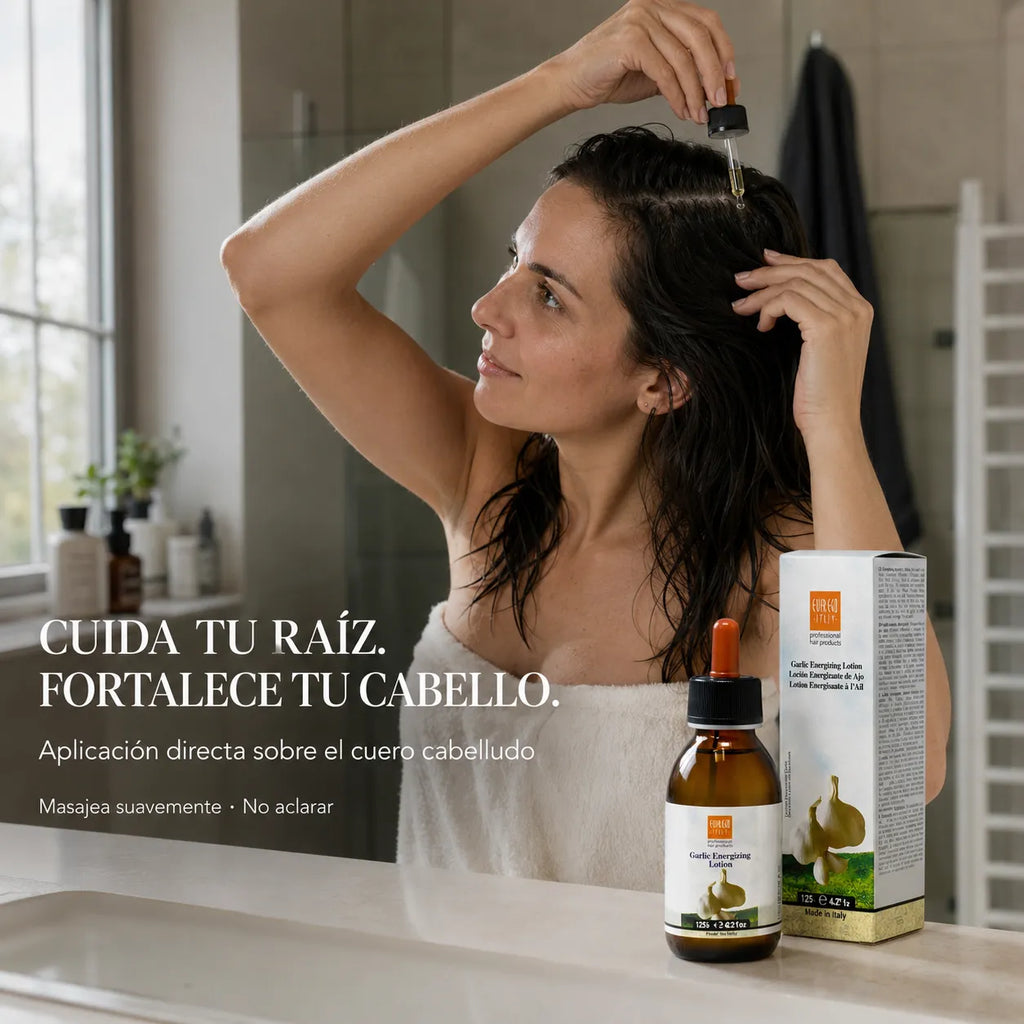 Ever Ego Italy – Loción Capilar Energizante de Ajo Fortalecedora para Cuero Cabelludo 125 ml