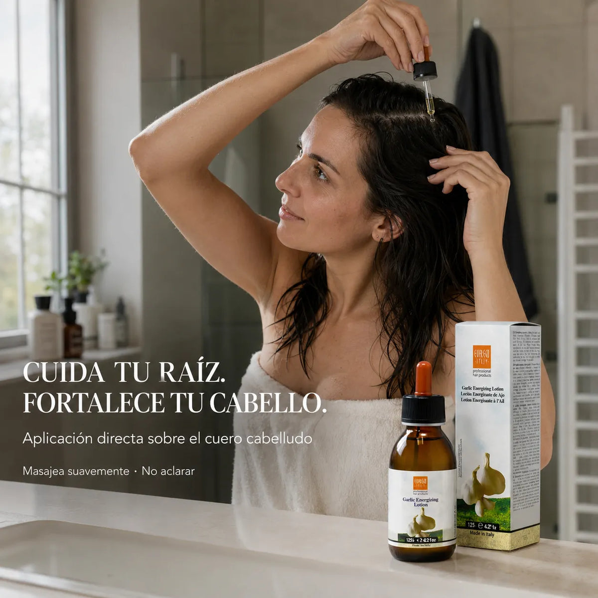 Ever Ego Italy – Loción Capilar Energizante de Ajo Fortalecedora para Cuero Cabelludo 125 ml