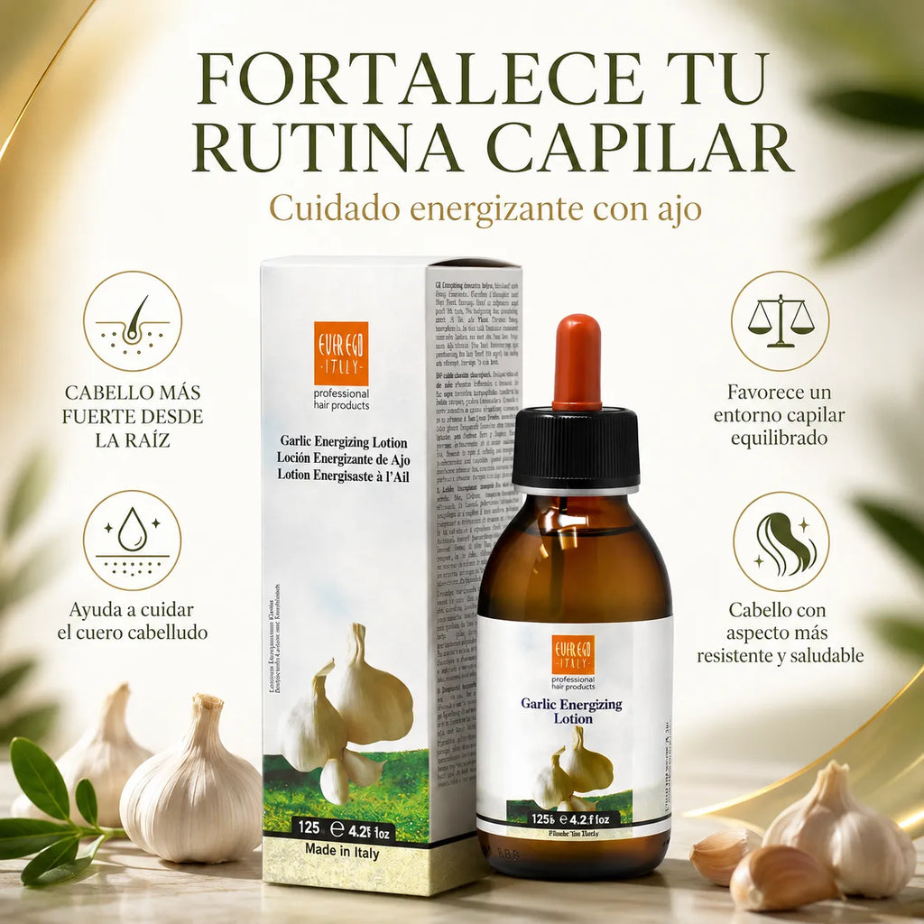 Ever Ego Italy – Loción Capilar Energizante de Ajo Fortalecedora para Cuero Cabelludo 125 ml