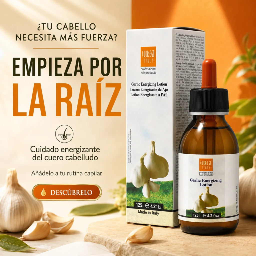 Ever Ego Italy – Loción Capilar Energizante de Ajo Fortalecedora para Cuero Cabelludo 125 ml