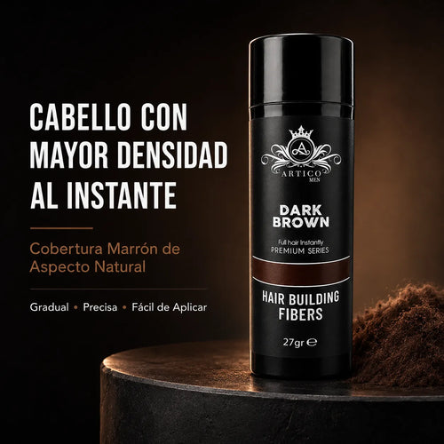 Ártico Men - Fibra capilar color marrón para mayor densidad visual 27 gr