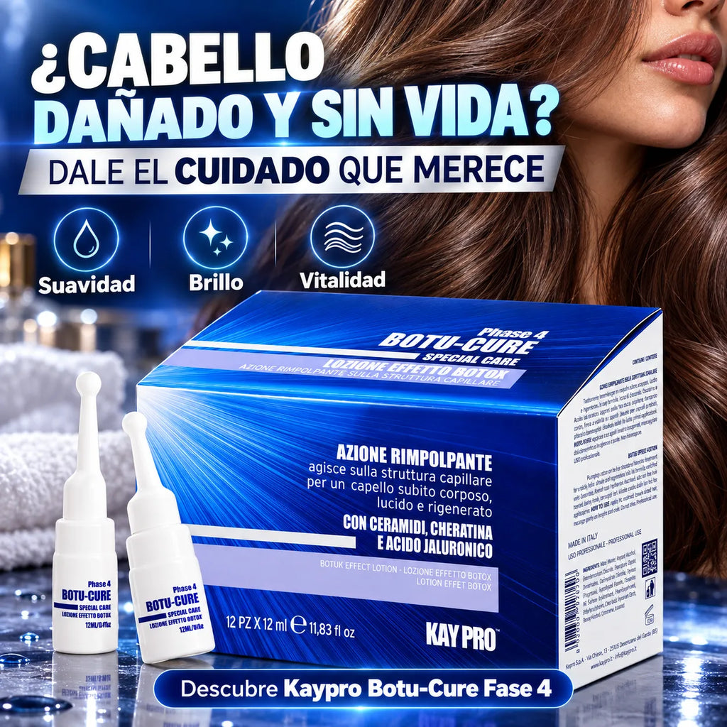 Kaypro – Ampollas para Cabello Dañado Botu-Cure Fase 4 12x12ml