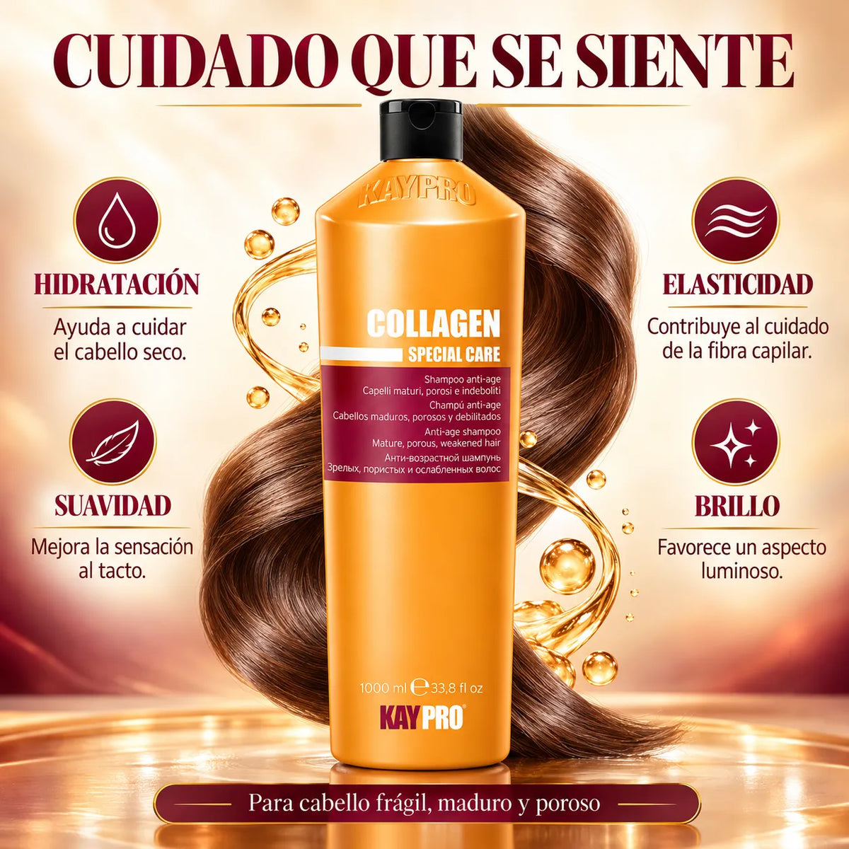 KAYPRO – Champú para cabello frágil Collagen Special Care 1000 ml