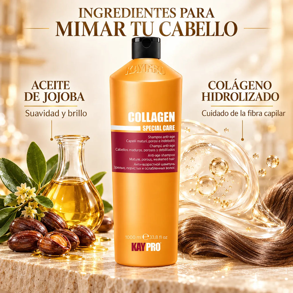 KAYPRO – Champú para cabello frágil Collagen Special Care 1000 ml