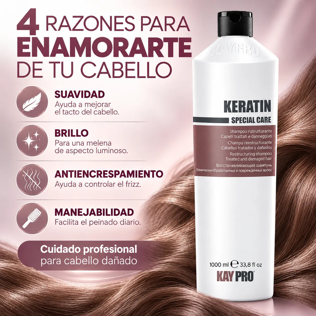 Kaypro – Champú para Cabello Dañado con Keratina 1000 ml