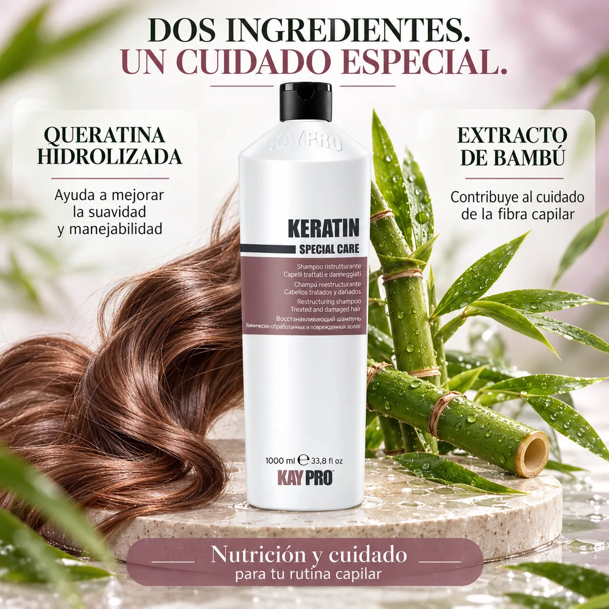 Kaypro – Champú para Cabello Dañado con Keratina 1000 ml