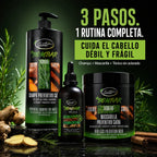 KIT BOMBAR - CHAMPÚ 1L, MASCARILLA 1Kg Y GOTERO, Tratamiento crecimiento del cabello, Kit capilar fuerza y brillo,   Cuidado del cabello,  Pack anticaída y crecimiento
