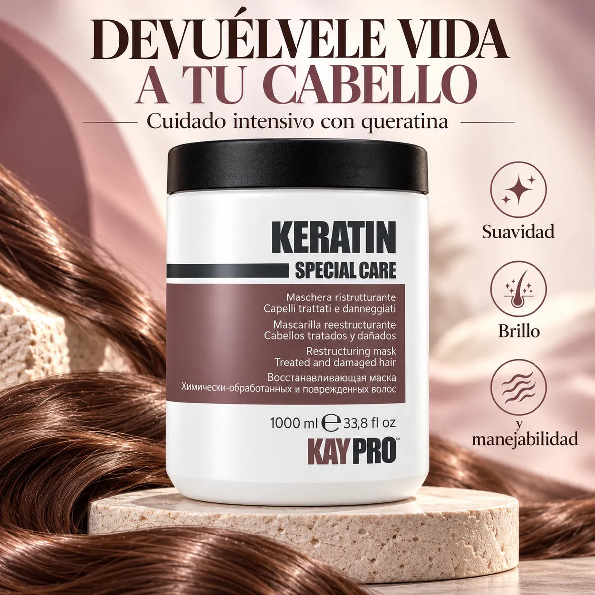Kaypro – Mascarilla para Cabello Dañado Special Care Keratin 1000ml