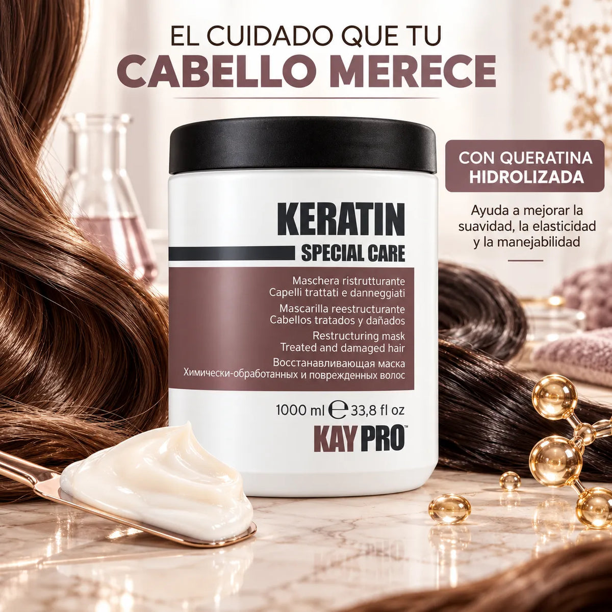 Kaypro – Mascarilla para Cabello Dañado Special Care Keratin 1000ml