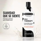 MORFOSE – Champú para cabello seco Milk Therapy con hidratación y suavidad 500/1000 ml