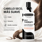 MORFOSE – Champú para cabello seco Milk Therapy con hidratación y suavidad 500/1000 ml