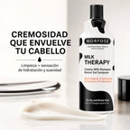 MORFOSE – Champú para cabello seco Milk Therapy con hidratación y suavidad 500/1000 ml