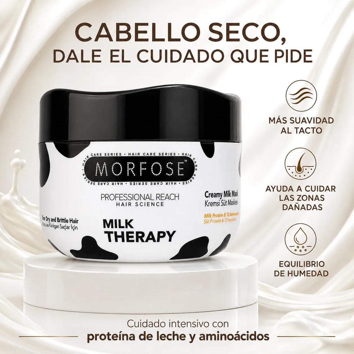 Morfose – Mascarilla para Cabello Seco Creamy Milk Therapy 500 ml