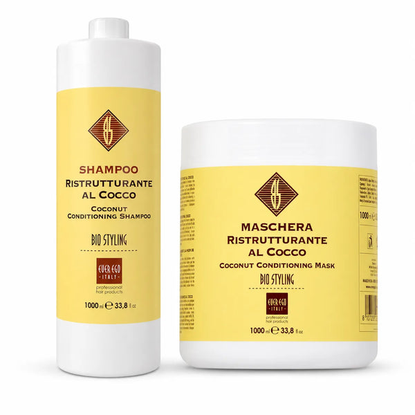 Pack champú y mascarilla de coco para cabello seco Ever Ego Italy 2 x 1000 ml