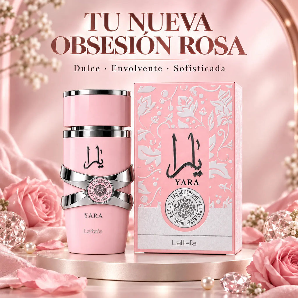 Lattafa – Perfume para Mujer YARA Rosa Dulce y Floral 100 ml
