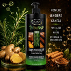 Be’Shyne – Champú +Bombar Nutritivo con Romero para Fortalecer y Cuidar el Cabello 1000 ml