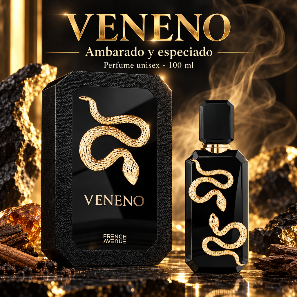 French Avenue Veneno – Perfume unisex ambarado especiado 100 ml
