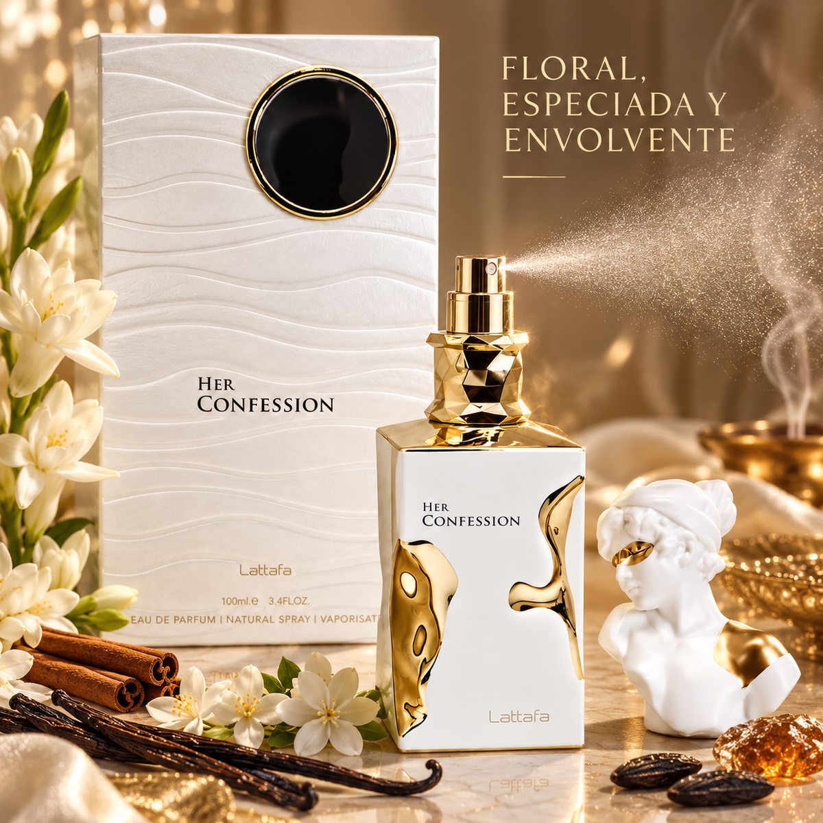 Lattafa Her Confession – Perfume para Mujer Floral Especiado 100 ml