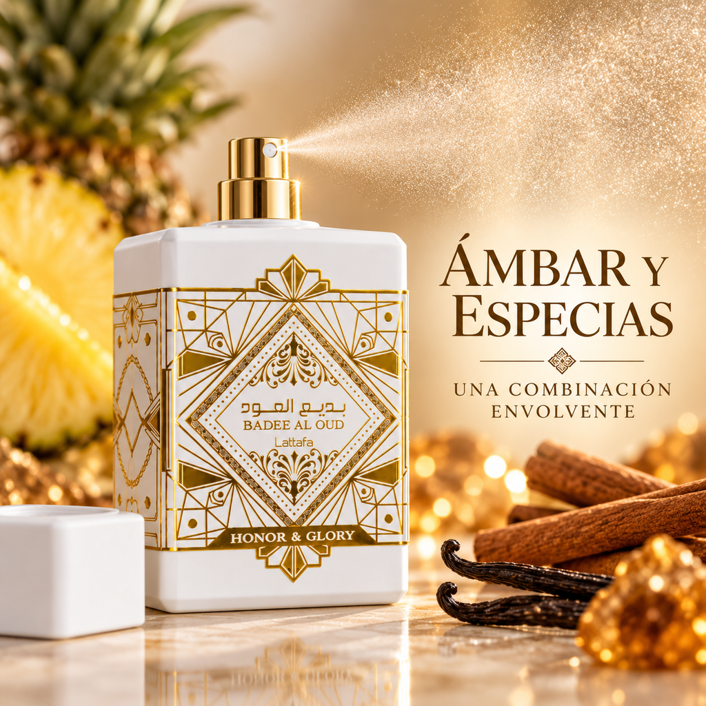 Lattafa Bade'e Al Oud Honor & Glory – Perfume Árabe Unisex 100 ml